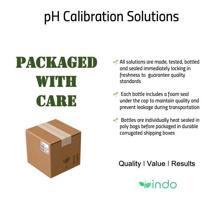Indo pH Calibration 4.0 & 7.0 Plus Electrode Storage Solution Kit (250 mL / 8 oz of Each Solution)