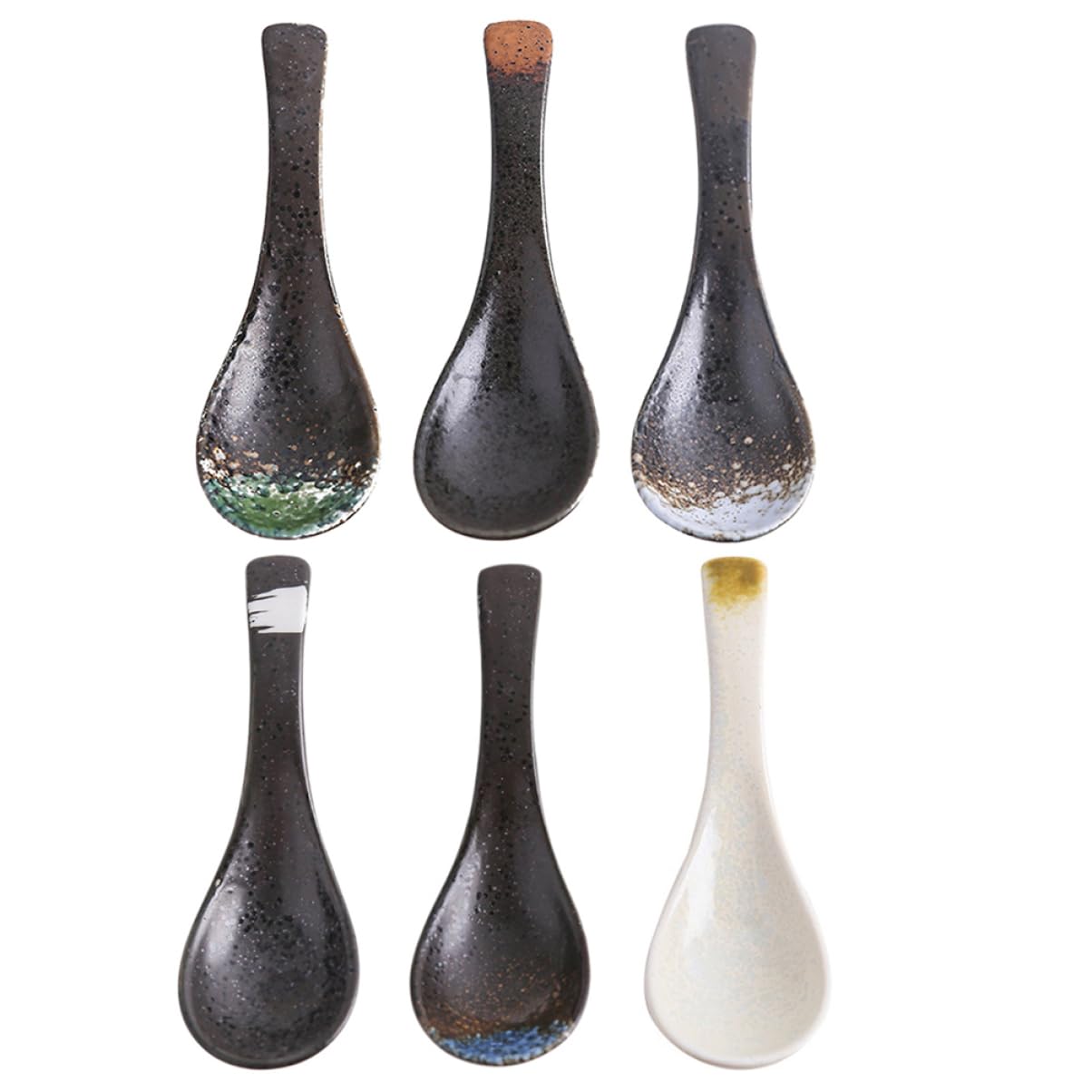 Cuillères à soupe céramique Cabilock - Set de ustensiles de cuisine et cuillères à riz