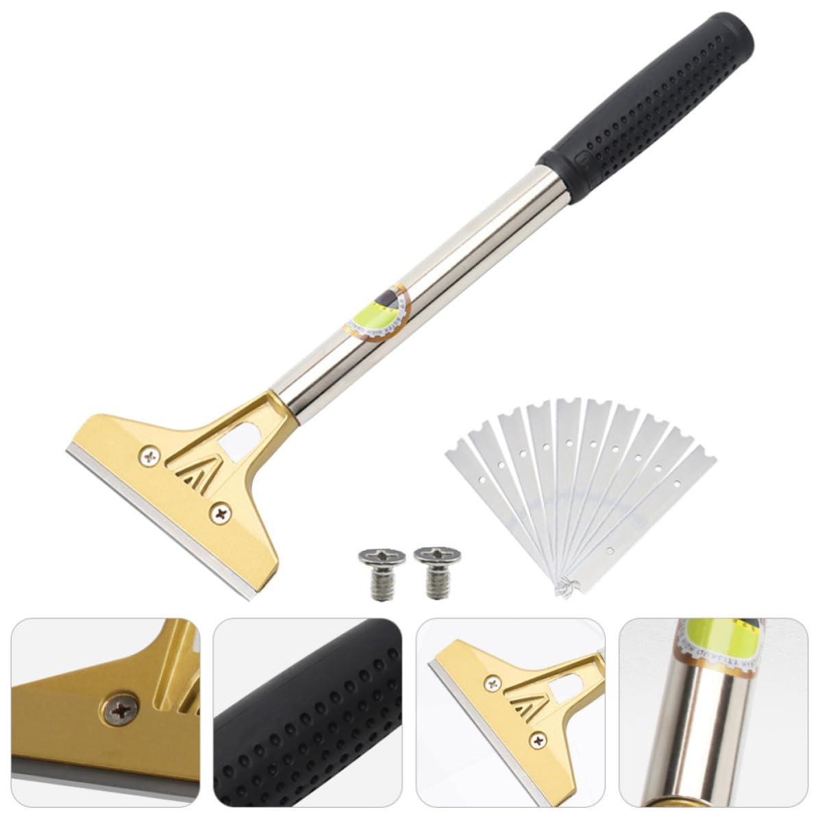 PRETYZOOM Raspador para Eliminar Pintura y Adhesivos de Aleación de Aluminio de Limpieza Herramienta Manual Mango Largo en Talleres y Limpieza