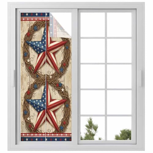 Película de privacidad para ventana frost con bandera USA 23.6x59 in