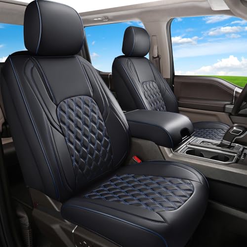 Huidasource Faux Leather Front&Rear Truck Seat Cover Custom ...