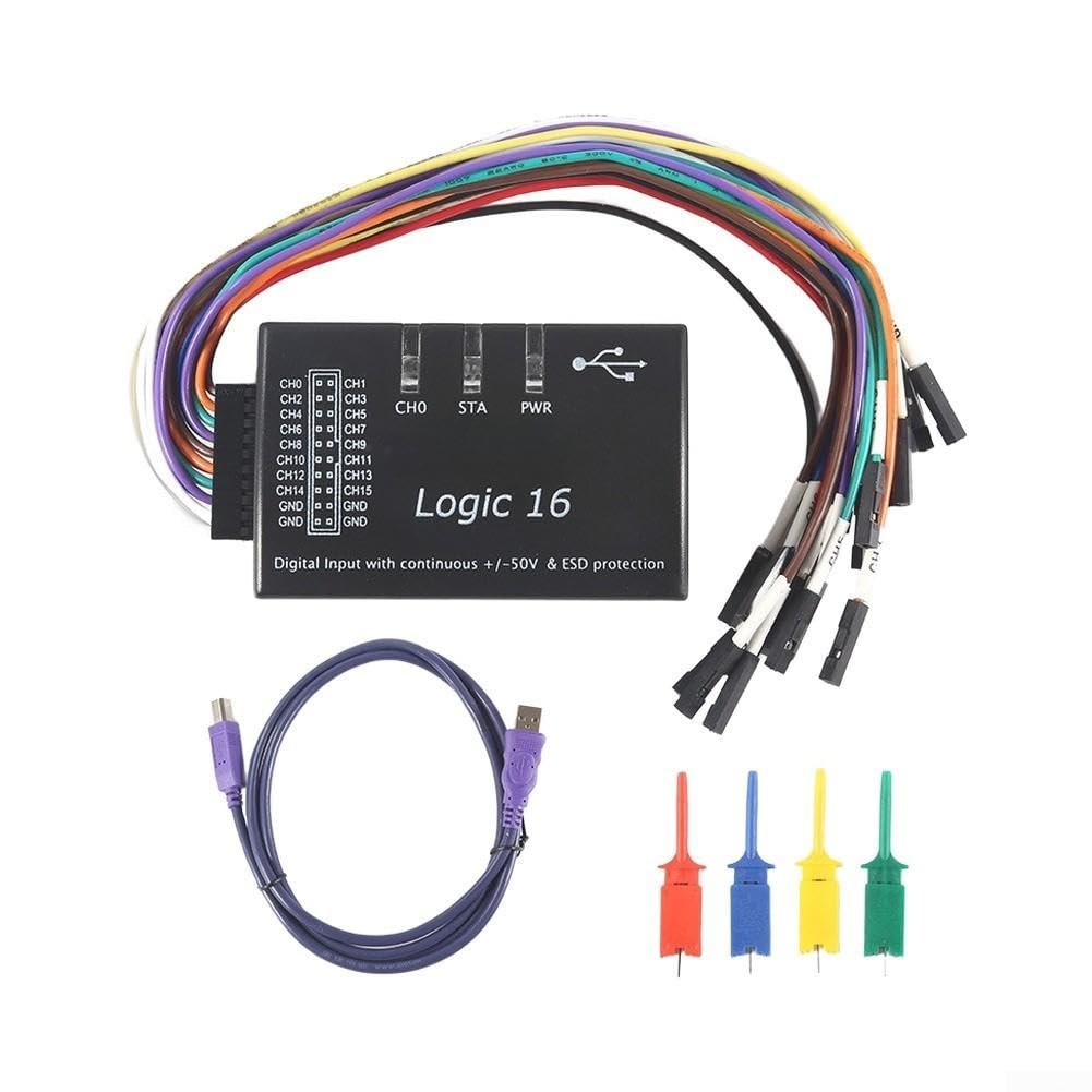 Analizador Lógico Digital 16 Ch 100MHz USB 2.0