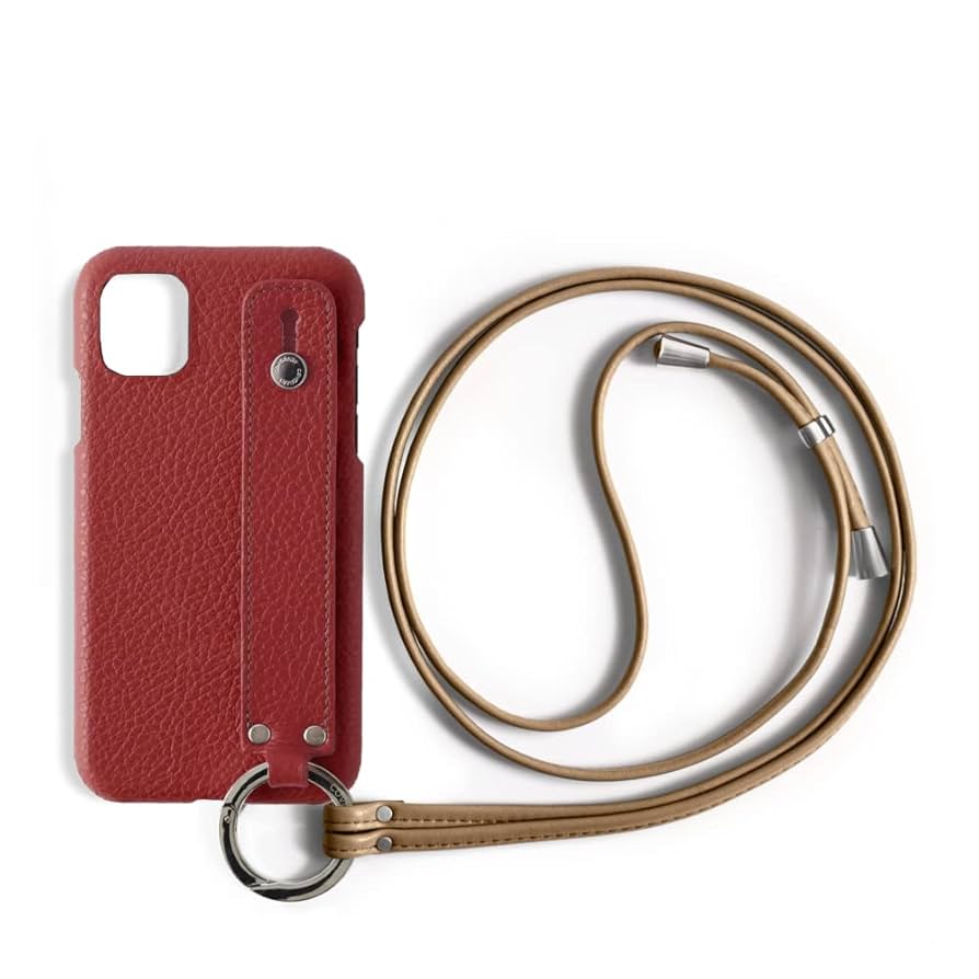 レッド編み込みシリコンケース ストラップ付き　iPhone13Pro用 Amazon.co.jp: 13 Pro 用 ケース 背面 スマホケース 1個入り