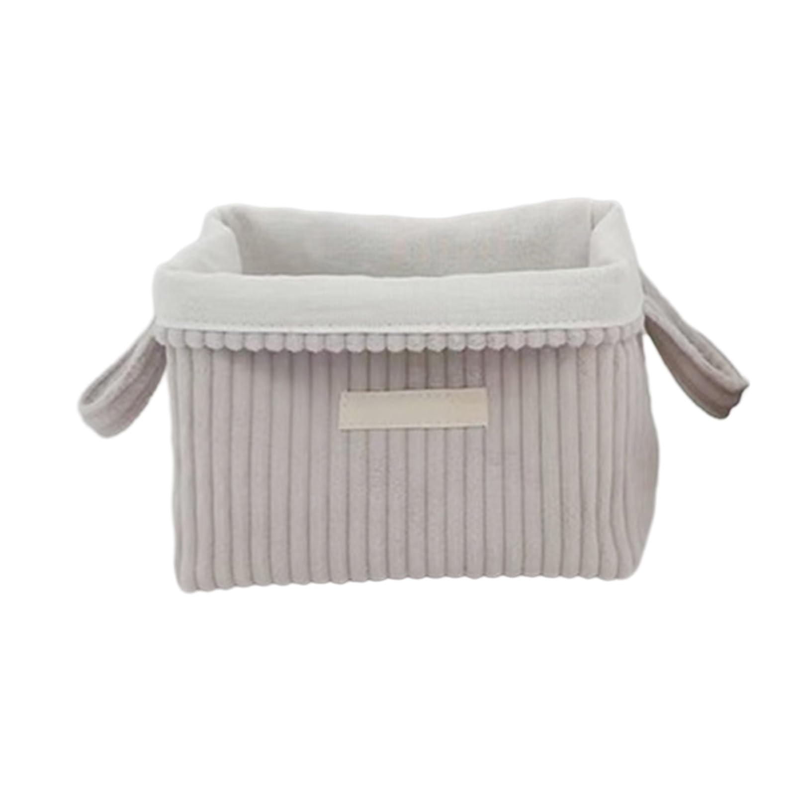 Glifora Foldable Corduroy Storage Bin - Collapsible Storage Basket with Side Handles, Desktop Organiser for Toys, Storage and Vanity Organisation