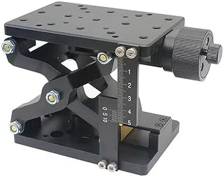 120x80MM Manual Fine-Tuning Platform Precision Z-Axis Lifting Table Laboratory Displacement Slide Optical Platform Stroke 60MM