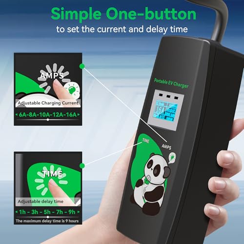 Chargeur voiture électrique portable type 2 évite la surchauffe prise Schuko - 3