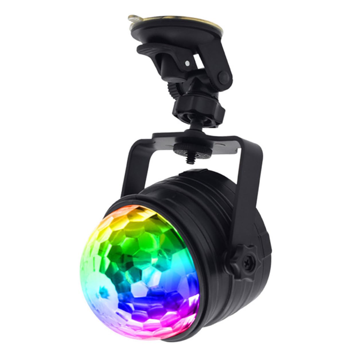 TOYANDONA USB Disco Light RGB Sound Activated Stage Light with Suction Cup Design Portable Dj Disco Ball Projector for Parties Cars Tents and Home Decor