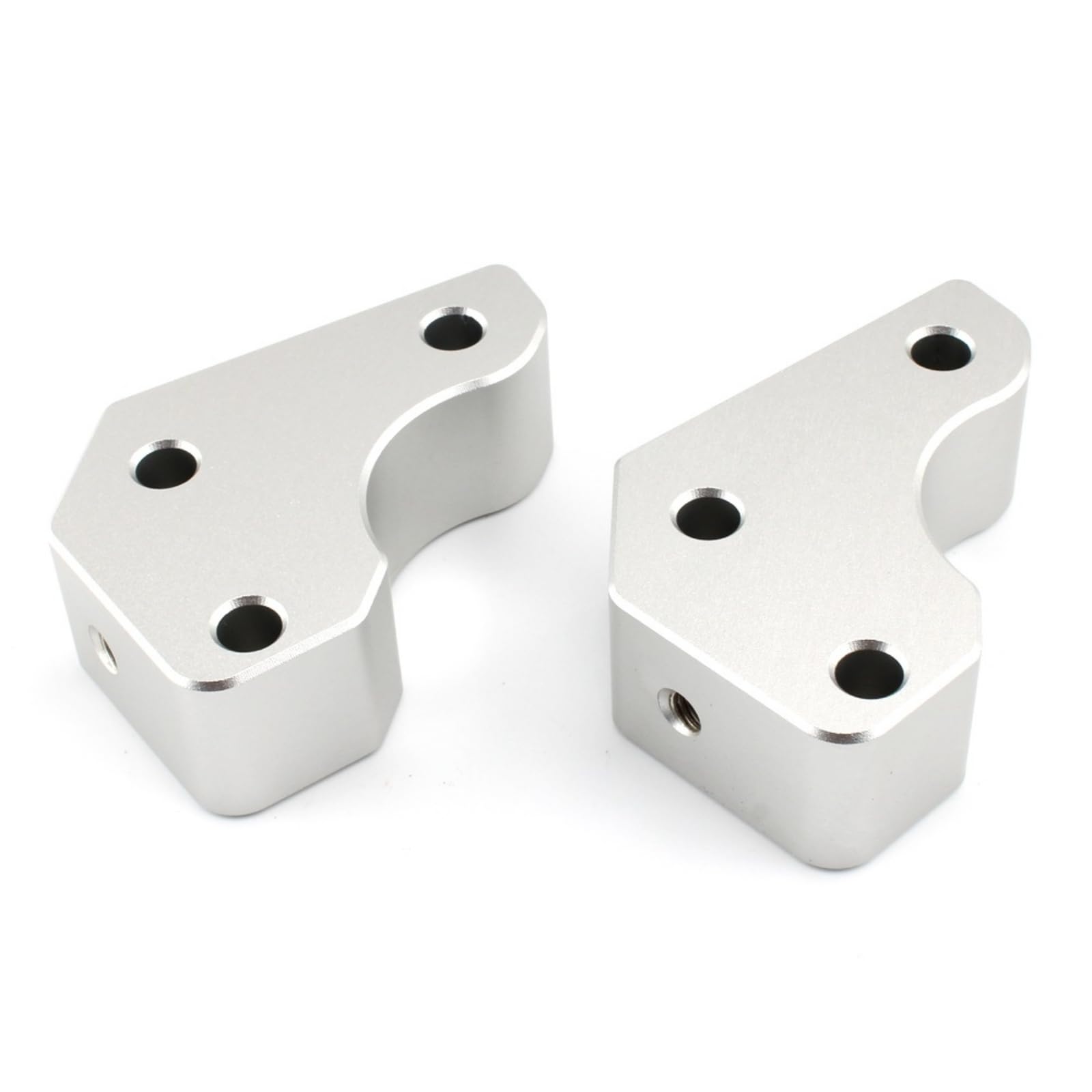 predolo 2 Pezzi Rialzi Manubrio in Alluminio Lavorato a CNC Rialzo Manubrio Argento Accessori per turisti