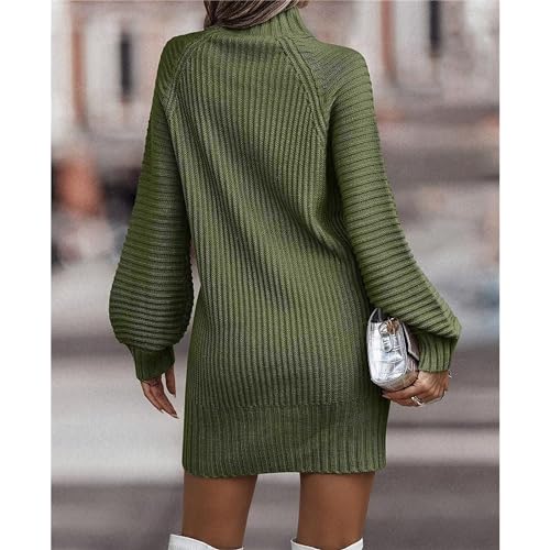 Robe en tricot côtelé mi-longue pour éviter le froid au bureau