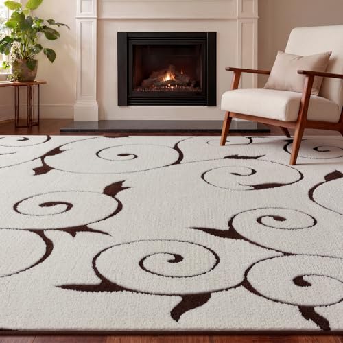Chakme Tapete Beige 6x9 Pile Medio Antideslizante Lavable miniatura 3
