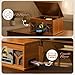10-in-1 Record Player with Built-in Speakers Wireless Playback, CD & Cassette Player, USB Player, AM/FM Radio, 3 Speeds Turntable Vinyl Record Player Mahogany