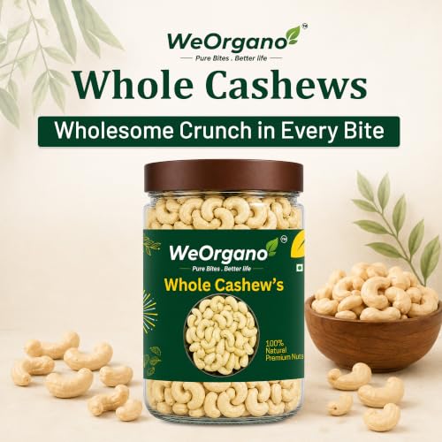 Image of W320 Cashew 500gm | Whole Cashews | Protein Rich Kaju | Premium Dry Fruits | Naturally Buttery & Creamy | No Added Sugar | No Preservatives | Healthy Snacks for Kids & Adults | Hygienically Packed