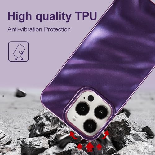Coque iPhone 15 Pro Max silicone souple violette QLTYPRI - 4
