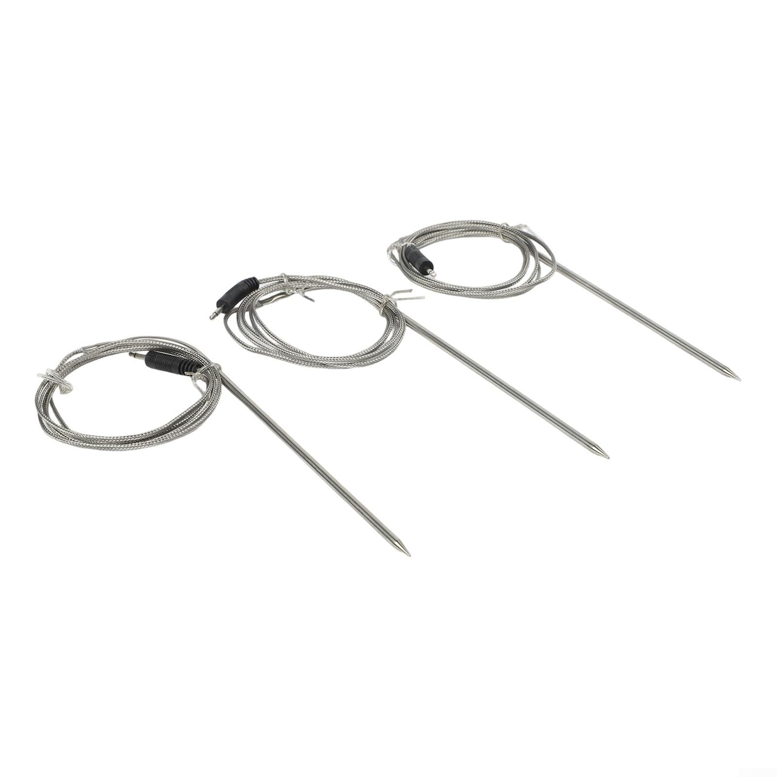 3 Pack Meat Probe Replacement for Digital Thermometer 2.5mm Jack Stainless Steel Temperature Sensor