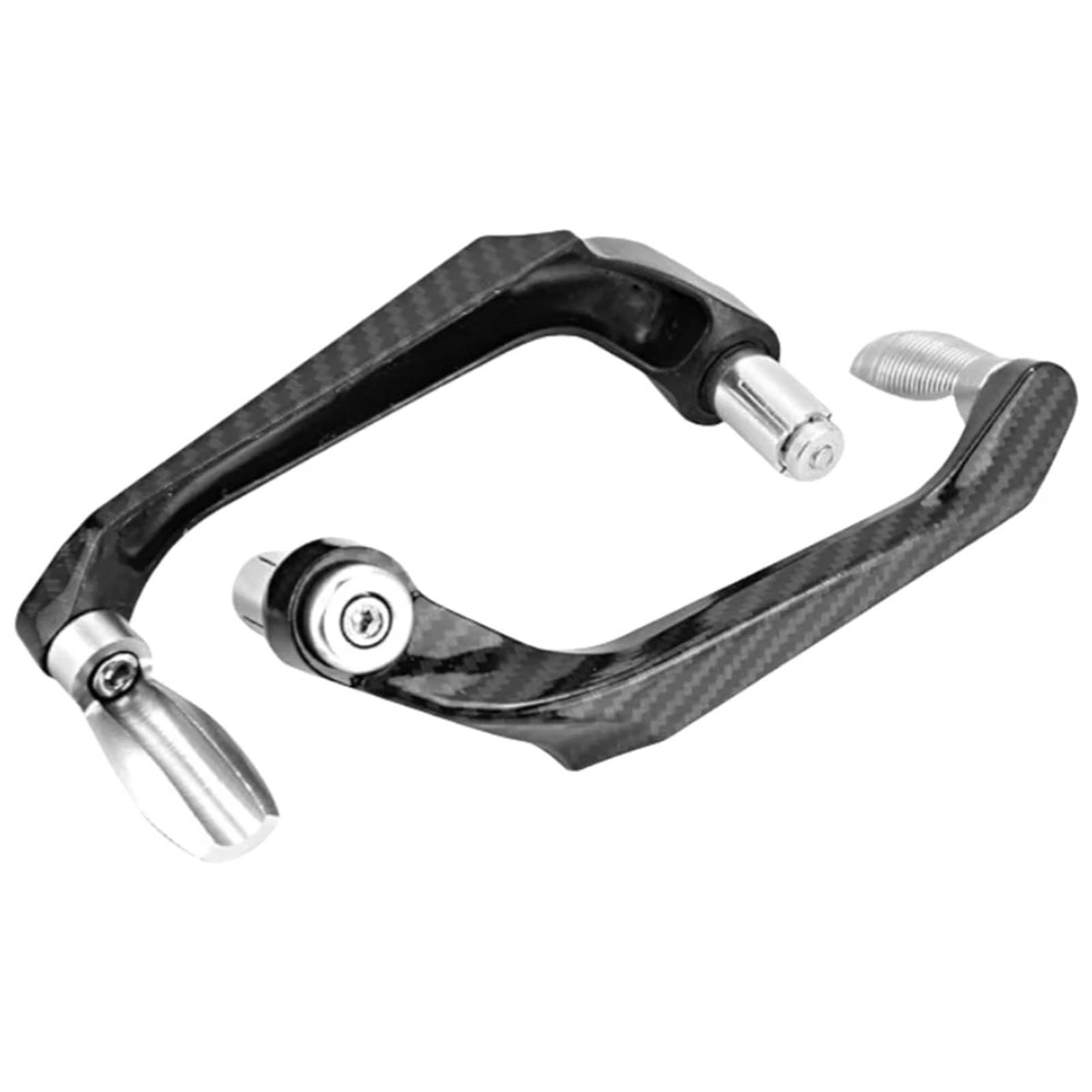 Hydbcnp Silver Motorcycle Handguards Motorcycle Scooter Mountain Bikes Brake Guard Lever Handlebar Clutch Handguard Protector Modification Motorcycle Handlebar Protector(Silver)