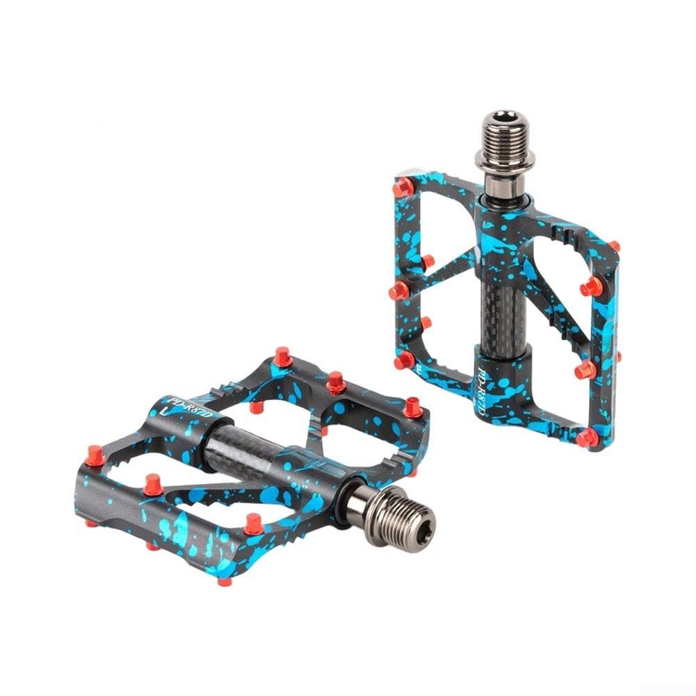 Pedales de bicicleta de aleación de aluminio con rodamientos sellados para ciclismo de carretera MTB, plataforma ancha, diseño plano antideslizante, 9,8 x 9,4 cm