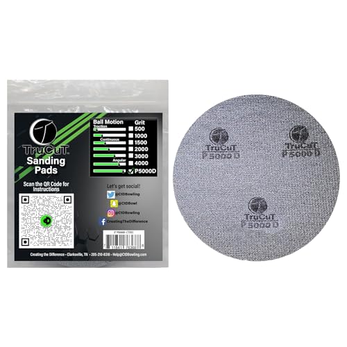 CTD TruCut Sanding Pads for Bowling Ball Resurfacing (5000 grit 5 inch)