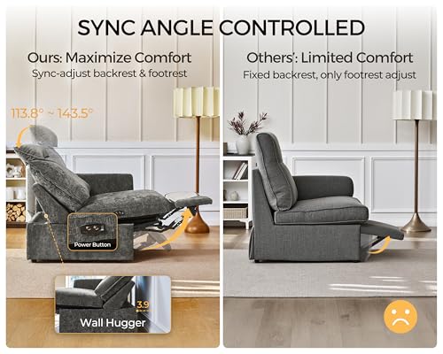 Image of Oversized Modular Sectional Sofa Grey