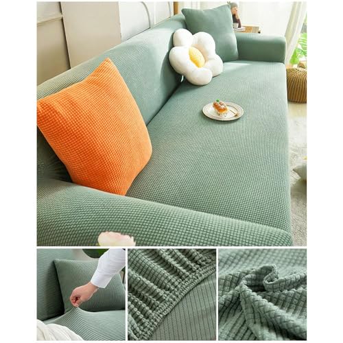 Funda de sofá elástica de forro polar para sofá, funda protectora para sillón, para sala de estar, se adapta a muebles de 1/2/3/4/5 plazas, diseño elegante