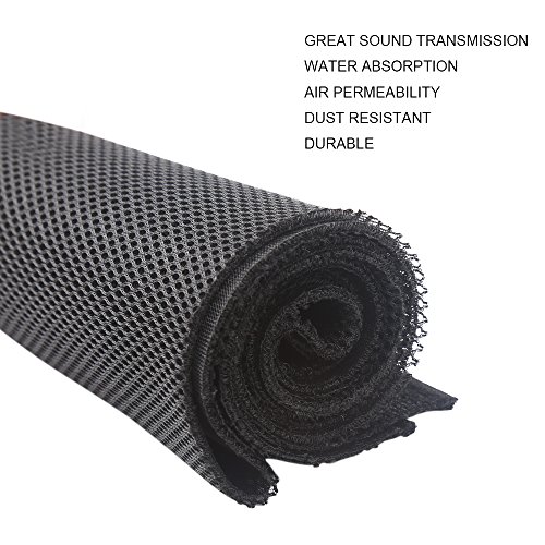 Kisstaker 57X20Inch Speaker Fabric Cloth - Stereo Grill Mesh For Speaker Box Repair-Black-Recover Your Speaker In Minutes #TOP4