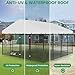 Yafylly 10×10×6 FT Large Outdoor Dog Kennel for Large Dogs - Heavy Duty Dog Kennel Outdoor with Roof, Covered Dog Kennels with Feeding Door and Double Lock