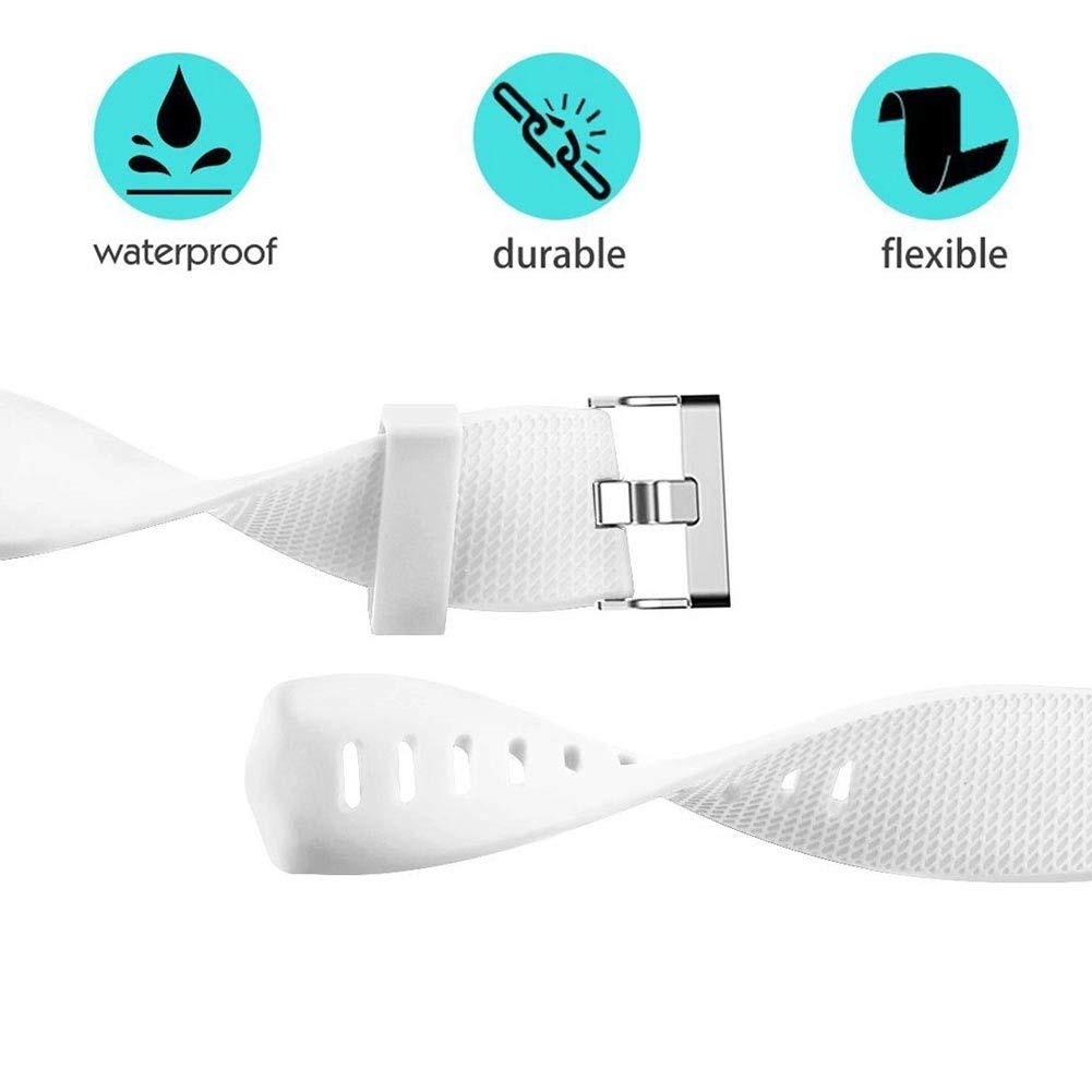 Gimuk - Cinturino di ricambio per Fitbit Charge 2, unisex, in acciaio inox, con strass, cinturino in metallo per Fitbit Charge 2 HR Fitness Tracker, Small/Large, acciaio inox