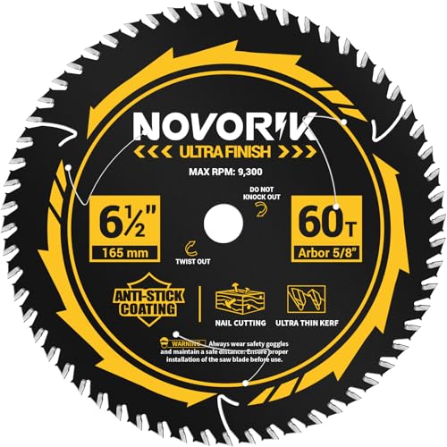 NOVORIK Circular Saw Blade, 6-1/2'', 60T, Unique...