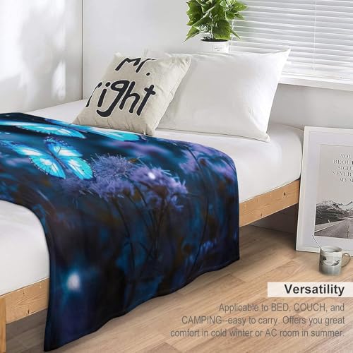 Couverture en papillon flannel plaid doux contre le froid du lit