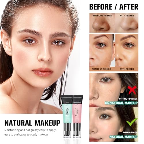Mrettick 2 Colors primer face makeup, Hydrating Face Primer, Gel-Based Hydrating Face Primer with Hyaluronic Acid, Primer Face Makeup for Smoothing Skin, Gripping Makeup, Moisturizes - Image 5