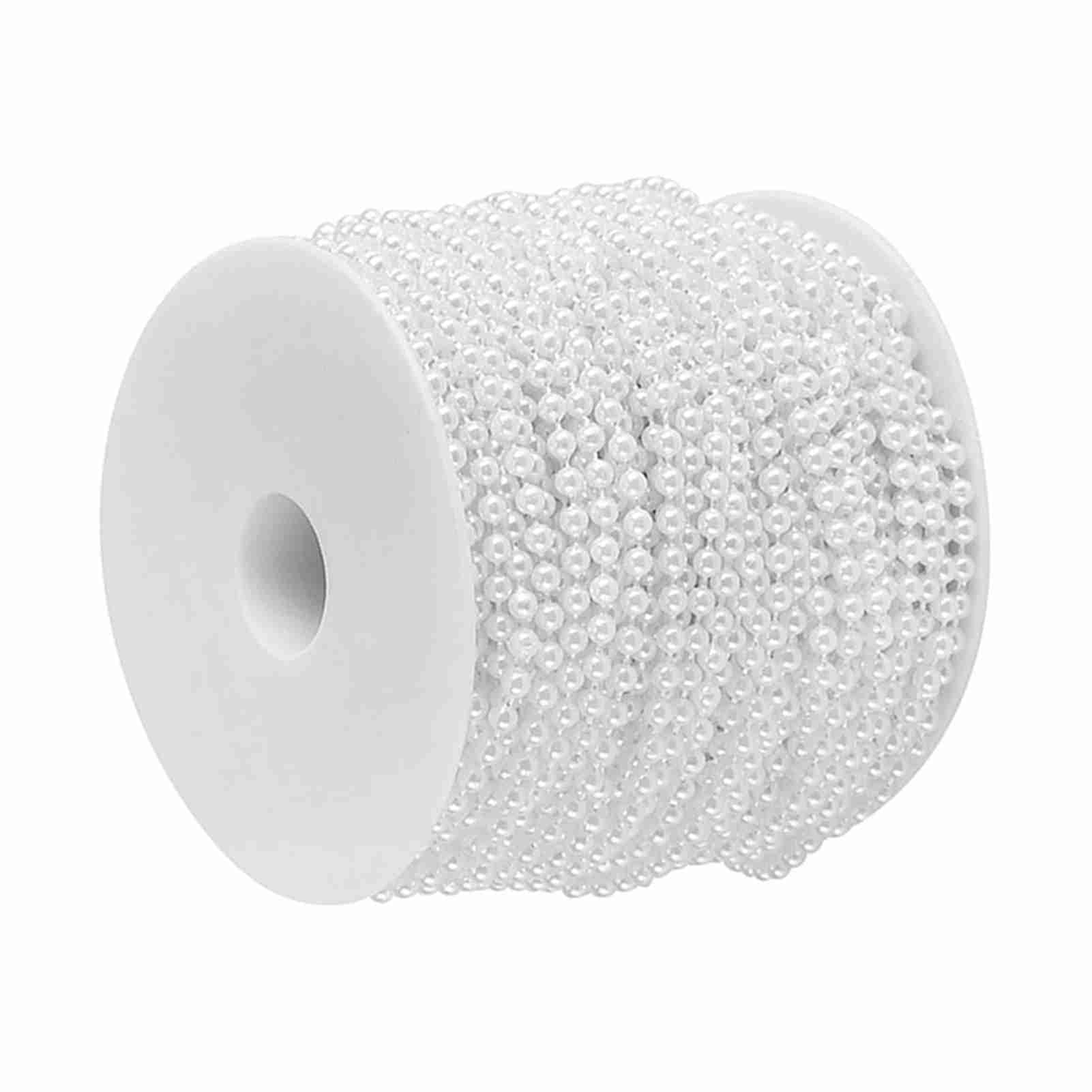 Ejoyous Künstliche Perlenkette, 40 M 4 Mm Schneidbar (WHITE)