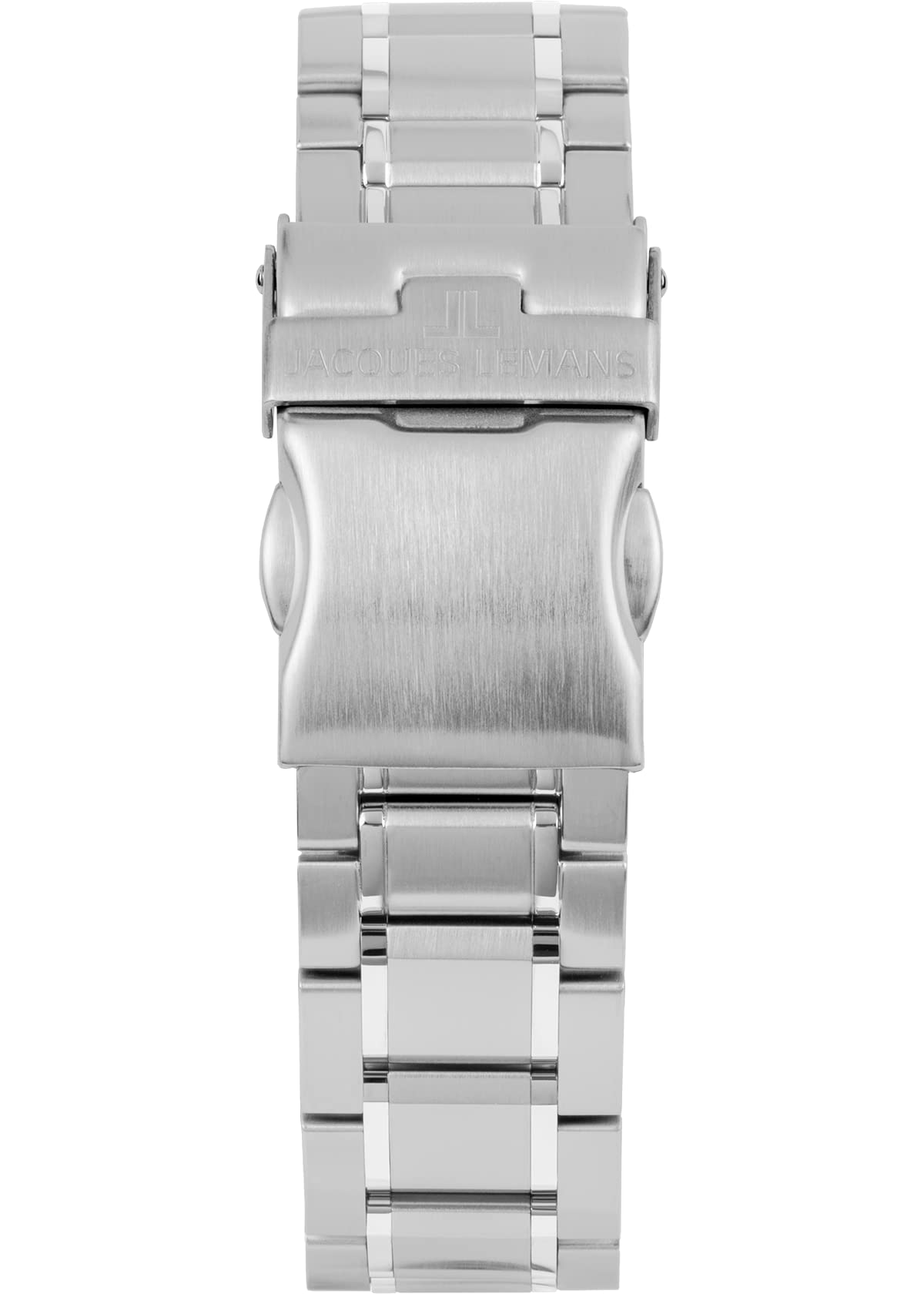 JACQUES LEMANS Zegarek męski, Hybromatic zegarki męskie, chronograf z masywnej stali nierdzewnej z silikonową bransoletką, model 1-2109