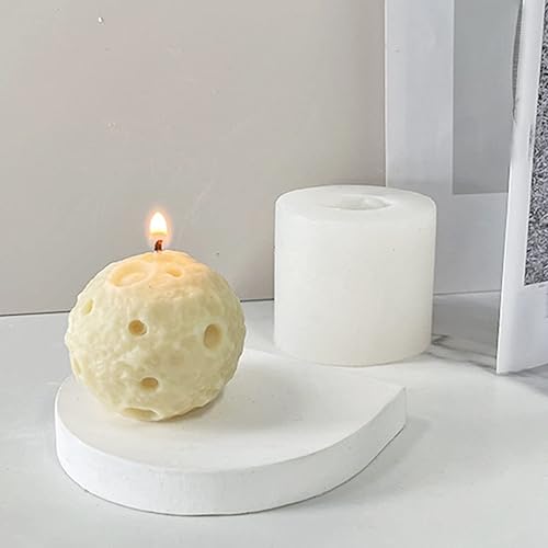 Miniatura 6 de FJRICH 3D Candle MoldsDIY Silicone Mold for Candles Making Moon Mold Candle Making DIY Candles Resin Mould Moon for Candles SoapsCandle Decorations