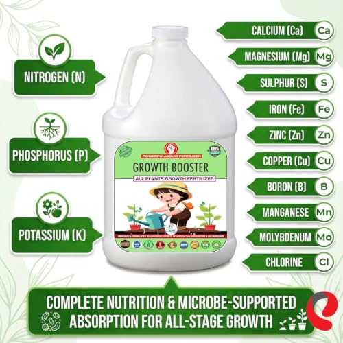 Image of Erwon All Plants Growth Booster Organic fertilizer, Powerful Essential Liquid Fertilizer for Plants Growth, flowers, vegetables and fruit plants (1000 ml)