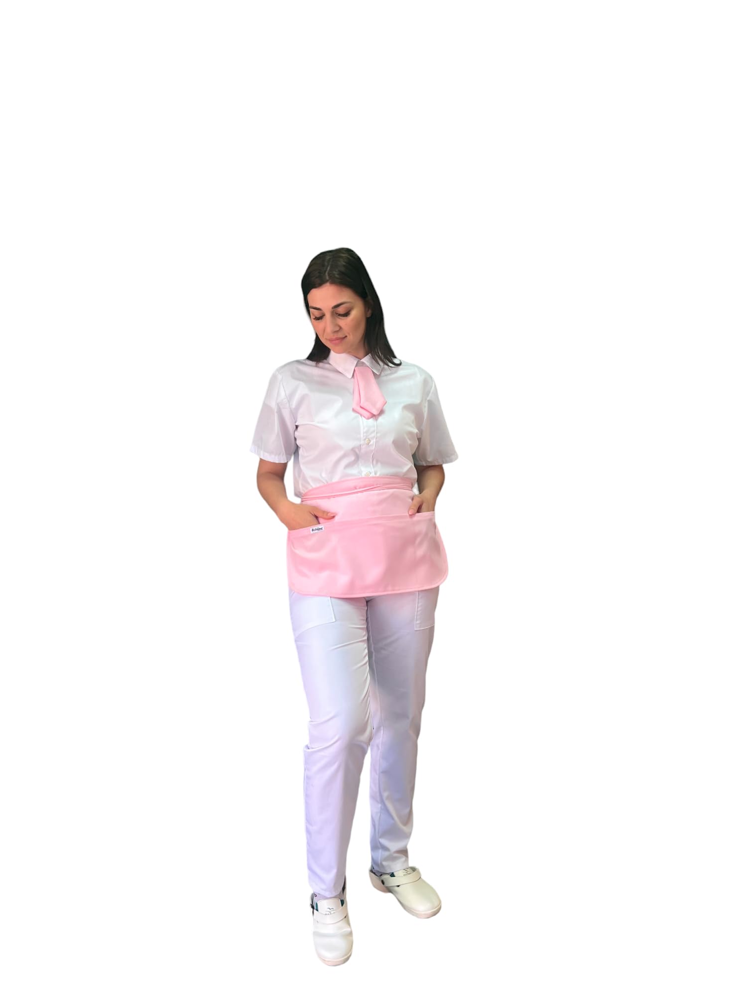 Tablier court de cuisine, 10 pièces, rose, pour bar, restauration, barman, hôtel, vaisselle, uniforme de travail pour homme et femme, rose, Taille Unique
