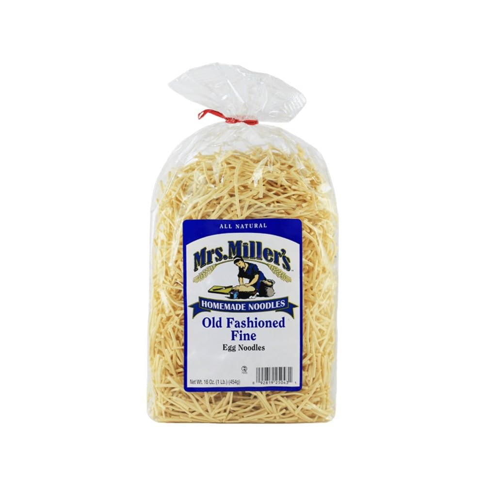 Mrs. Miller's Homemade Egg Noodles, All Natural USA Made Amish Pasta, 16 ounce, Fine Width