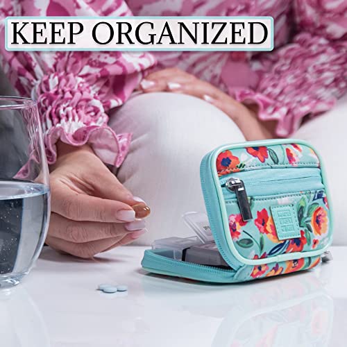 Image of Made Easy Kit Pill Case - Weekly Medicine Organizer with Removable Seven-Day Vitamin & Supplement Box (Teal)