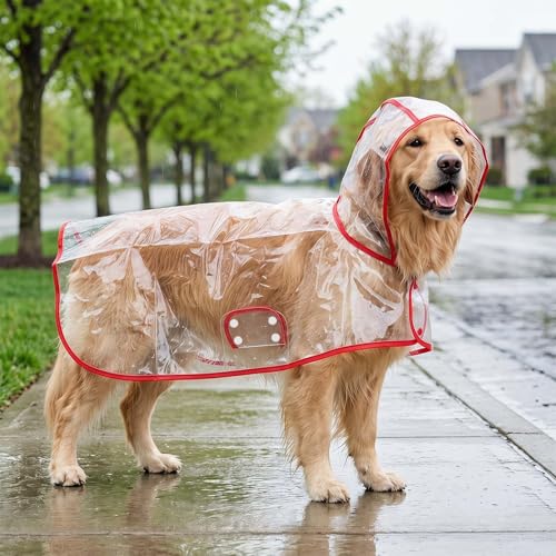Imperméable pour Chien,S-2XL Veste de Pluie pour Chien avec Capuchon Manteau Chien Imperméable pour Petits Chiens à Grands Veste PE Pluie Chiens pour Sorties, Randonnée Promenades Quotidiennes (S) – vue 6