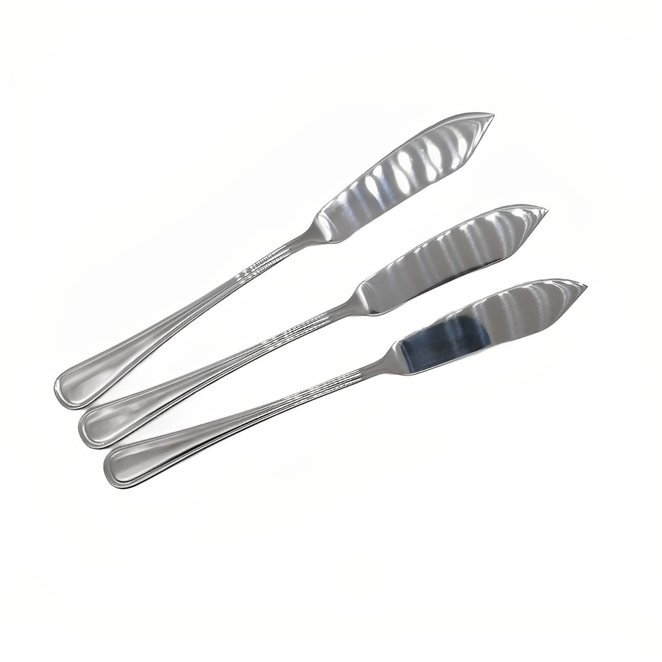 PLUS HOME PALAS PESCADO 3 UNIDAD 21x2.2 Cubertería de acero inoxidablepara cocina,decoracion hogar, (PALAS PESCADO 21X2.2CM, Colección Elegance)