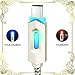 USB C Cable + Smart LED (Charge Status) + Auto Disconnect + Easy Find in Dark + Zinc Alloy Fast Charge + Discounts for 2Pk 3Pk # USB type C compatible Galaxy LG Note Samsung Google
