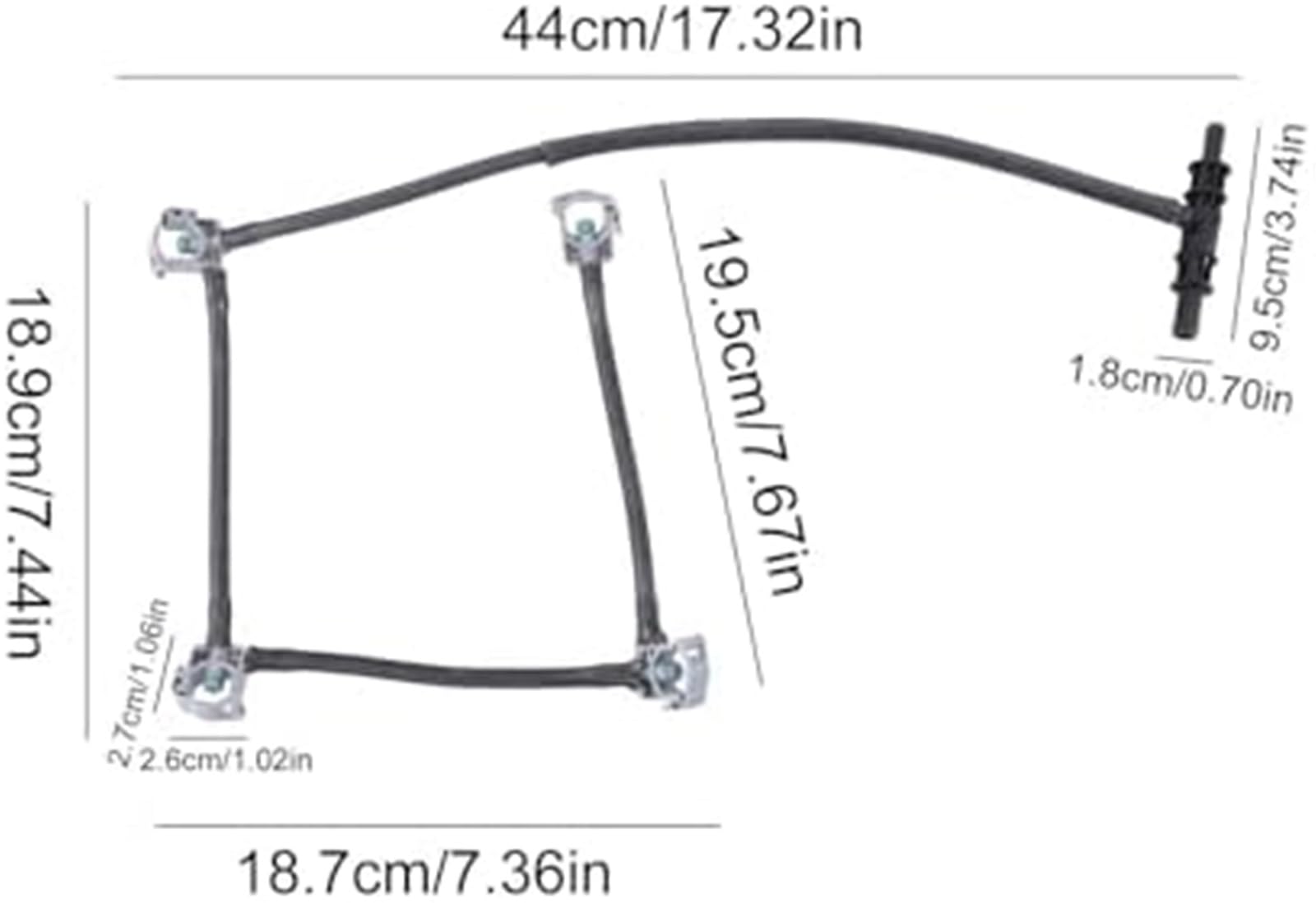 Manguera de retorno de la tubería de fugas del inyector de combustible A6460700732 for Mercedes-Benz, CLASE E S211 W211, CLASE C W204 S204 S211. Reemplazo de la manguera de retorno de la tuberí