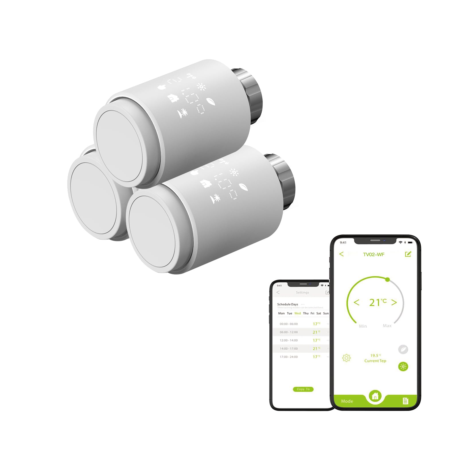 Válvula Radiador WiFi Direct Sin Puerta de Enlace Alexa Google Home