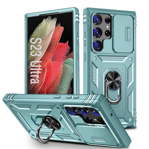 Coque Galaxy S23 Ultra antichoc verte avec béquille intégrée