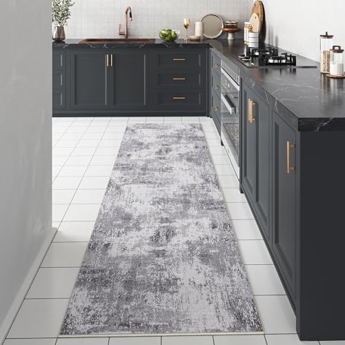 2x3 Washable Area Rug Beige Grey Abstract Entryway Kitchen Throw Rug Neutral Modern Non Slip Soft Low Pile Small Carpet for Bathroom Living Room Bedroom 2' x 3' (Rectangular) Beige/Grey