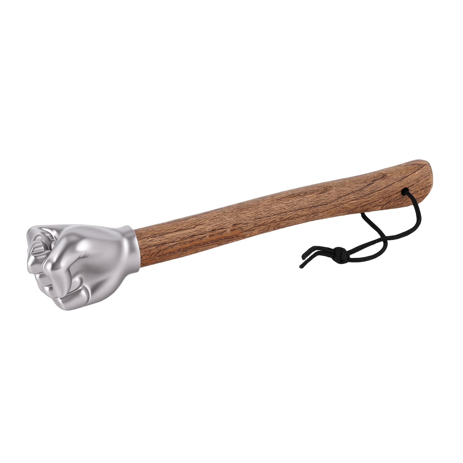 Fafeicy Martillo en Forma de Puño, Cabeza de Acero Inoxidable con Mango de Madera Maciza, Herramienta Multiusos para Uso Doméstico Al Aire Libre, Camping, 14,37 Pulgadas, 2 Libras