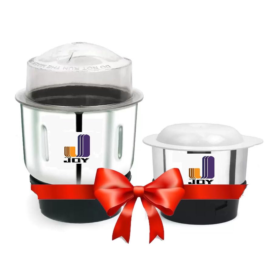 SUPER JOY Mixer Grinder 2 jar Combo Chutney Jars (Heavy) for Bajaj/PREETHI/Prestige/Activa/SUMEET/GANGA/Orient/Crompton/Lifelong/JAIPAN Mixer Grinder (400ML+200ML Steel)||Brand Wonder Star