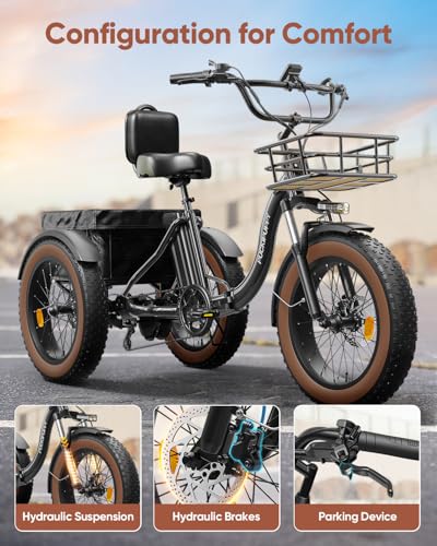 PUCKIPUPPY Electric Tricycle for Adults Alaskan, Rear Motor