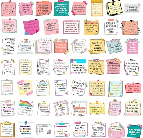 Image of Spanish Self Love Stickers 100pcs - Mental Health & Healing Stickers
