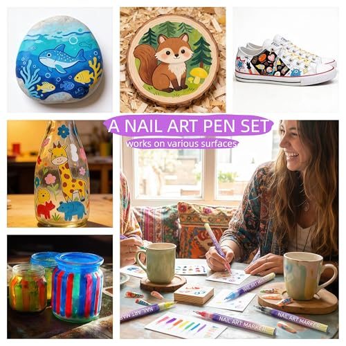 12-Color Nail Art Pens Set for DIY Manicures – 4% Off - Image 8