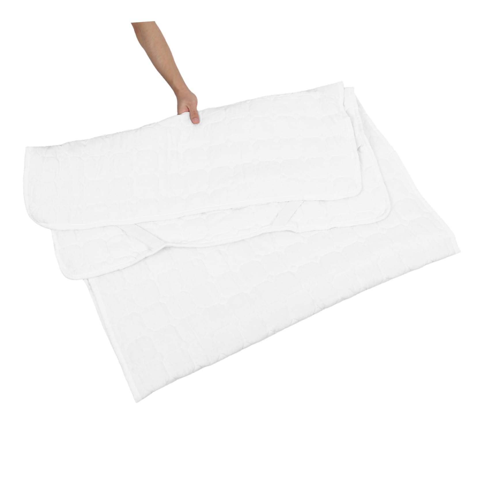 Protège-Matelas Profond Blanc en Polyester Coton, Housse de Protection