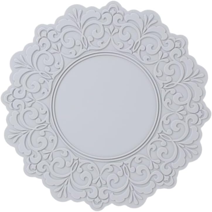 [11.8 x 11.8 inches (30 x 30 cm)] Coaster Fashionable Trivet Cute Lace Pattern Korean Like Interior Cup Accessory Vase Miscellaneous Goods Present Cafe Cute Lace Pattern Trivet Coaster (Other 3)
